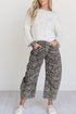 Western Zebra Stripe Animal Print Wide Leg Jeans