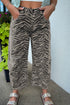 Western Zebra Stripe Animal Print Wide Leg Jeans