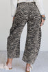 Western Zebra Stripe Animal Print Wide Leg Jeans
