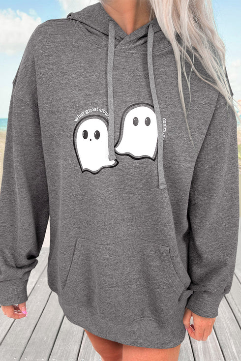 What Ghost Around Comes Around Graphic Oversized Hoodie