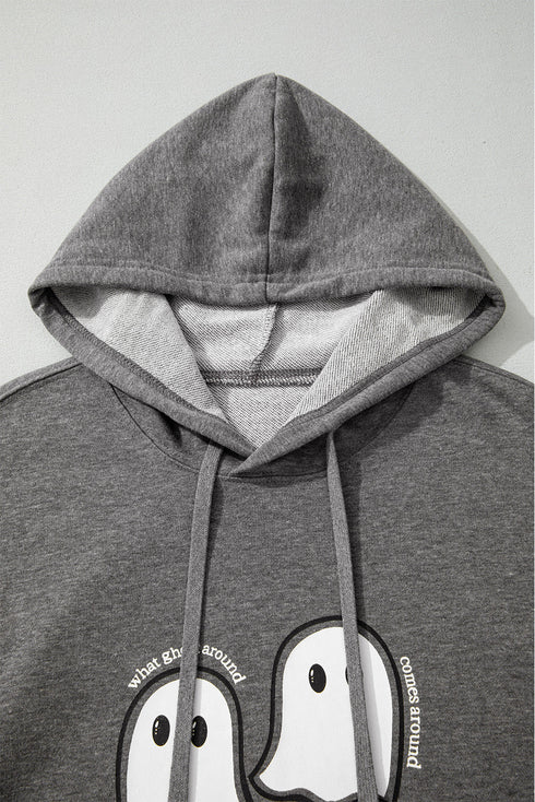 What Ghost Around Comes Around Graphic Oversized Hoodie
