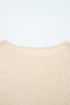 Whimsical Abstract Applique Soft Knit Pullover Sweater