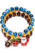 Whimsical Alloy Beaded Charm Bracelet Trio