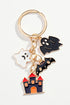 Whimsical Alloy Charm Pendant Secure Metal Keychain