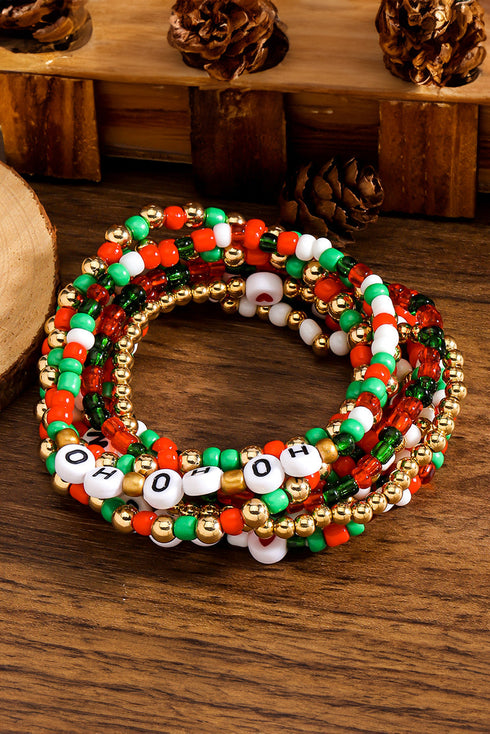 Whimsical Beaded Polymer Clay Multi Layer Bracelet