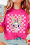 Whimsical Bunny Graphic Print Short Sleeve Crew Neck Tee