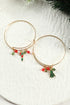 Whimsical Candy Cane Charm Beaded Alloy Bracelet