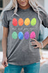 Whimsical Egg Graphic Print Short Sleeve Crew Neck Tee
