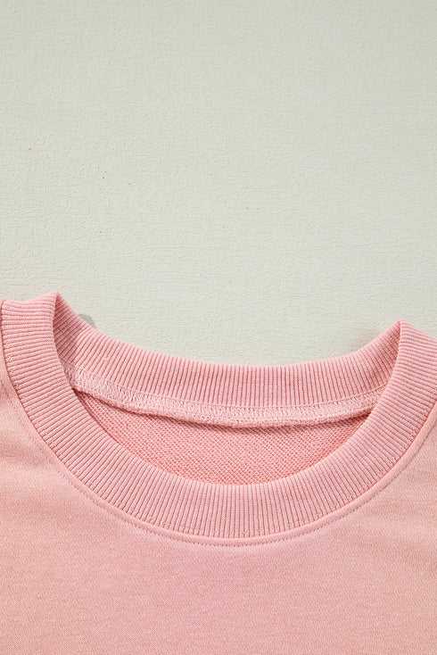 Whimsical Ghost And Bow Graphic Print Sweatshirt