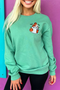 Whimsical Ghost Pumpkin Coffee Graphic Crewneck Sweatshirt