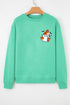 Whimsical Ghost Pumpkin Coffee Graphic Crewneck Sweatshirt