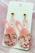 Whimsical Glitter Acrylic Bunny Motif Stud Earrings