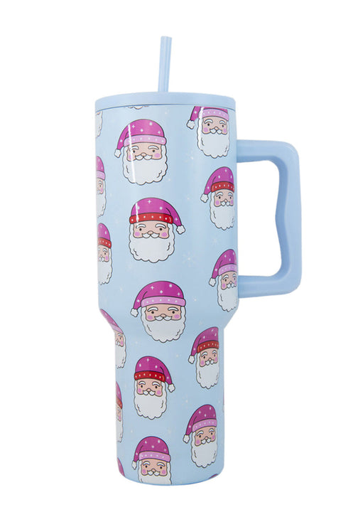 Whimsical Graphic Print Alloy Travel Tumbler