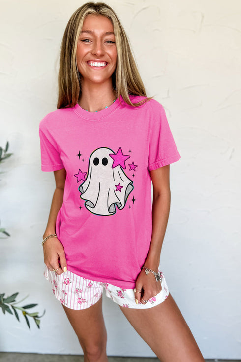 Whimsical Halloween Ghost Graphic Short Sleeve Tee