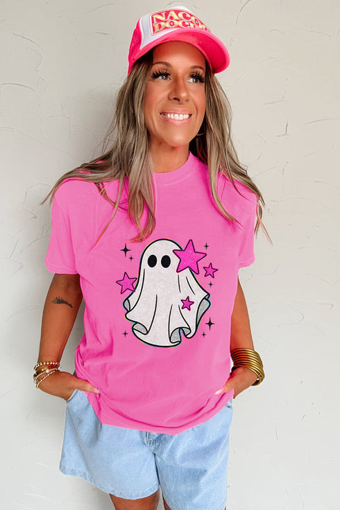 Whimsical Halloween Ghost Graphic Short Sleeve Tee