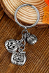 Whimsical Jack O Lantern Motif Alloy Charm Metal Keychain