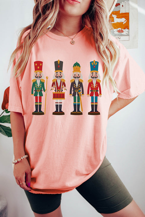Whimsical Nutcracker Graphic Crew Neck Soft Tee
