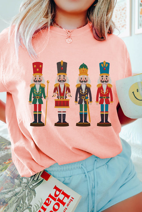 Whimsical Nutcracker Graphic Crew Neck Soft Tee
