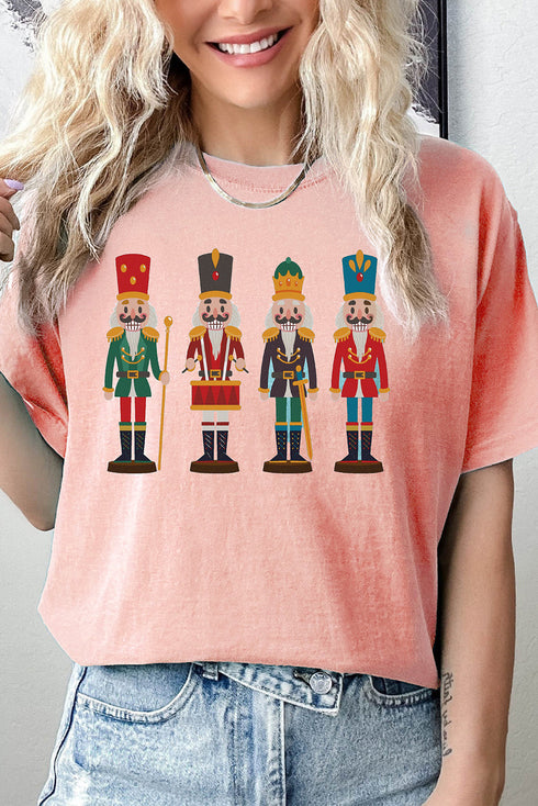 Whimsical Nutcracker Graphic Crew Neck Soft Tee