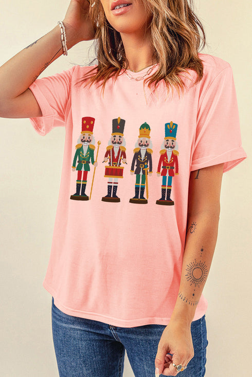 Whimsical Nutcracker Graphic Crew Neck Soft Tee