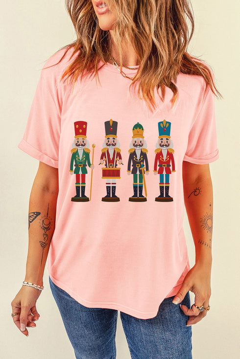 Whimsical Nutcracker Graphic Crew Neck Soft Tee