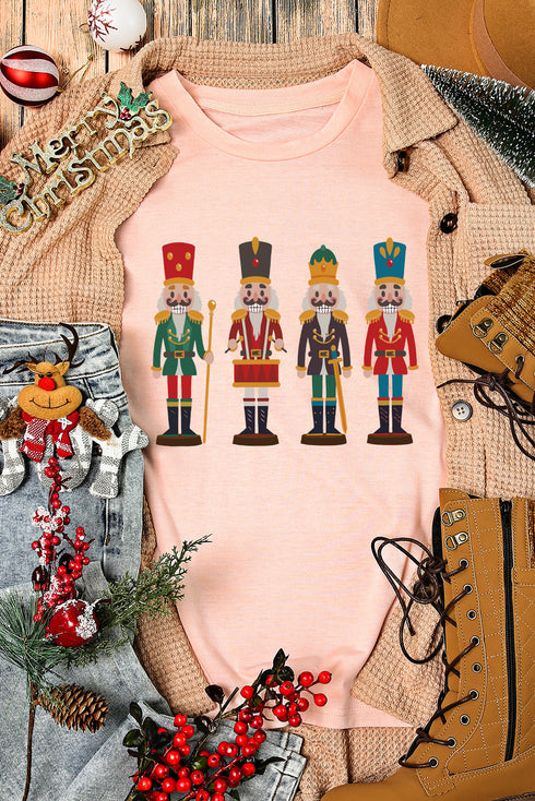 Whimsical Nutcracker Graphic Crew Neck Soft Tee