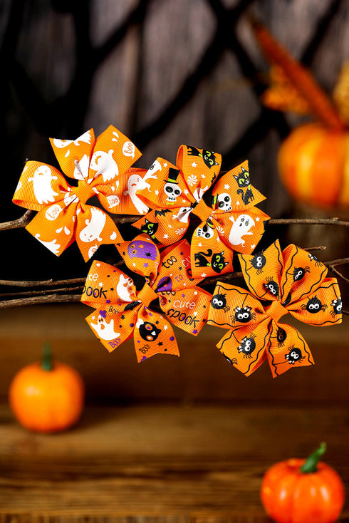 Whimsical Patterned Terylene Fabric Bow Hair Clip