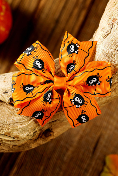 Whimsical Patterned Terylene Fabric Bow Hair Clip