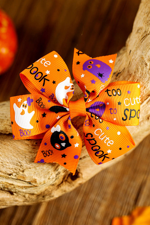 Whimsical Patterned Terylene Fabric Bow Hair Clip