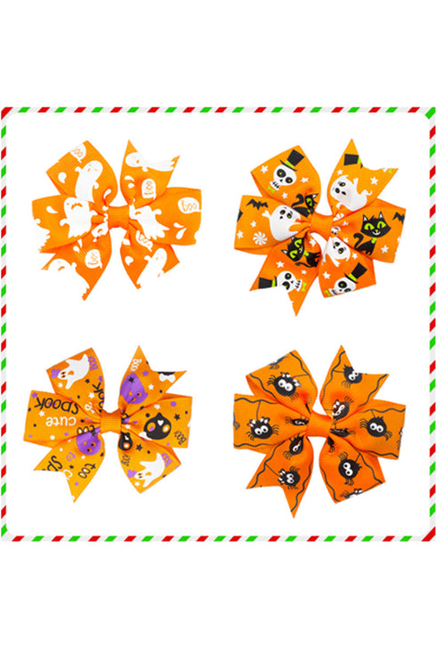 Whimsical Patterned Terylene Fabric Bow Hair Clip