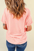 Whimsical Polka Dot Bunny Graphic Crew Neck Shirt
