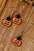 Whimsical Pumpkin Face Charm Necklace And Earring Set