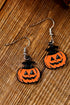 Whimsical Pumpkin Face Charm Necklace And Earring Set