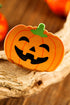 Whimsical Pumpkin Silhouette Cutout Design Hair Claw