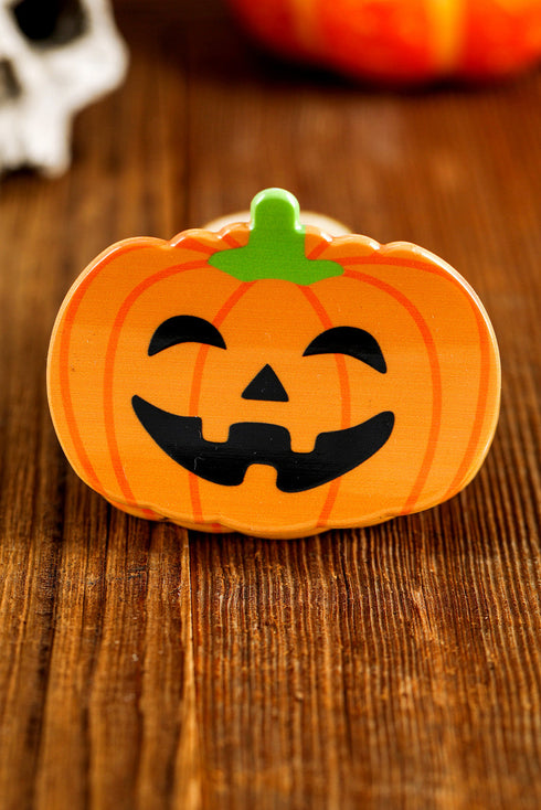 Whimsical Pumpkin Silhouette Cutout Design Hair Claw