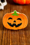 Whimsical Pumpkin Silhouette Cutout Design Hair Claw