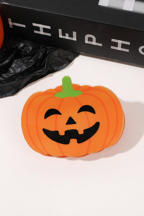 Whimsical Pumpkin Silhouette Cutout Design Hair Claw