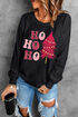 Whimsical Tree Graphic Crew Neck Pullover Sweatshirt