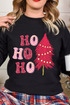 Whimsical Tree Graphic Crew Neck Pullover Sweatshirt
