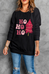 Whimsical Tree Graphic Crew Neck Pullover Sweatshirt