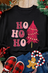 Whimsical Tree Graphic Crew Neck Pullover Sweatshirt