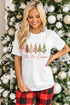 Whimsical Tree Print Crew Neck Short Sleeve Tee