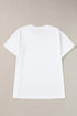 Whimsical Tree Print Crew Neck Short Sleeve Tee