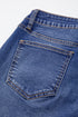 Whiskered Wash Raw Hem Cropped Casual Denim Jeans
