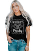 Whiskey Makes Me Frisky Graphic Statement Tee
