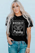 Whiskey Makes Me Frisky Graphic Statement Tee