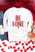 White Be Mine Leopard Heart Print Long Sleeve Sweatshirt