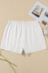 White Bow Decor Pockets Plus Size Shorts