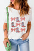 White Bowknot & Cowgirl Boots Graphic Tee