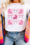 White Bunny Bowknot Graphic Easter Fashion T Shirt